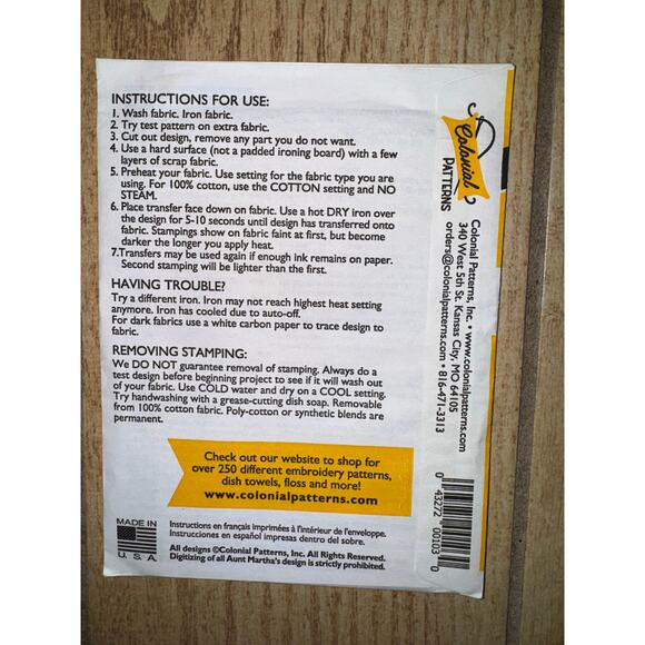 Aunt Martha's Embroidery Transfer Pattern (lot of 3 - Kittens; Snowmen; Bears) - Picture 5 of 5